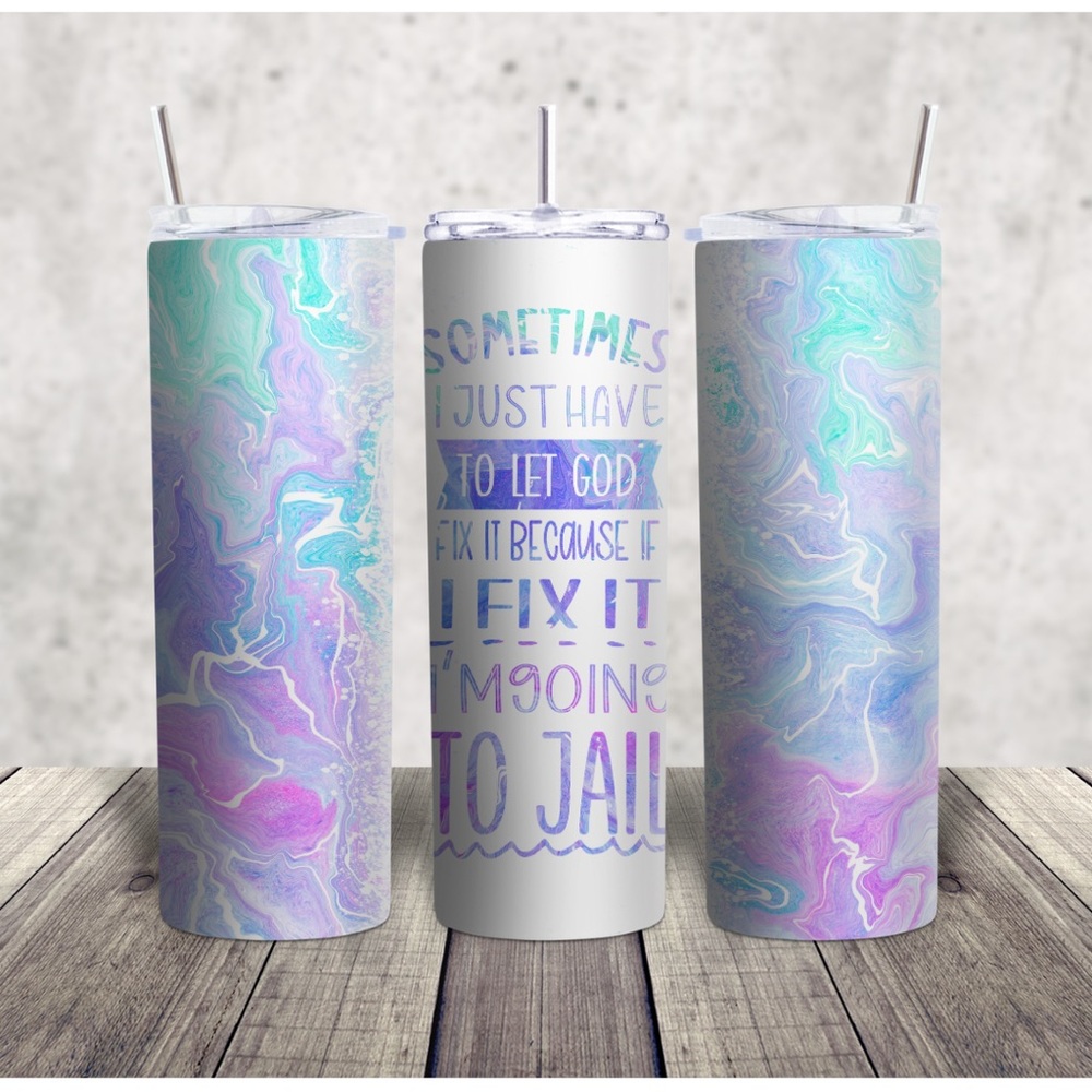 Vibrant Blue and Purple Tumbler